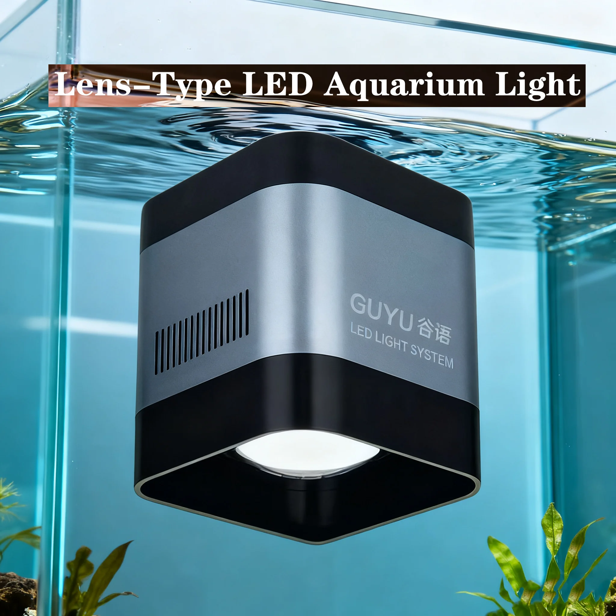 GUYU New Aquarium LED Lamp 25/35/65W Water Grass WRGB Full Spectrum Algae Downlight for Native Stream Fish Tank