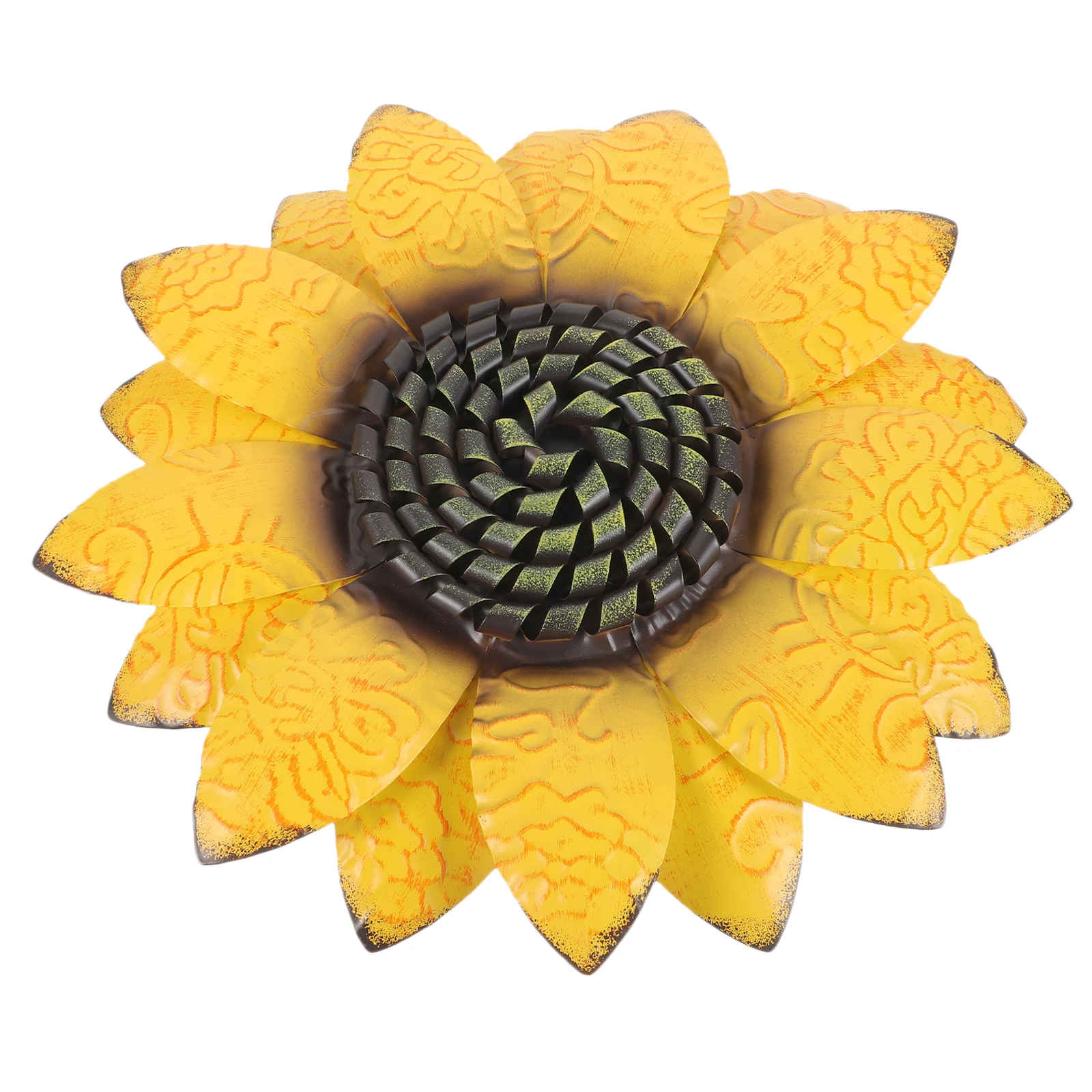 

Metal Sunflower Wall Decor Iron Hanging Flowers Sculpture Home Living Room Kitchen Bath Decorations