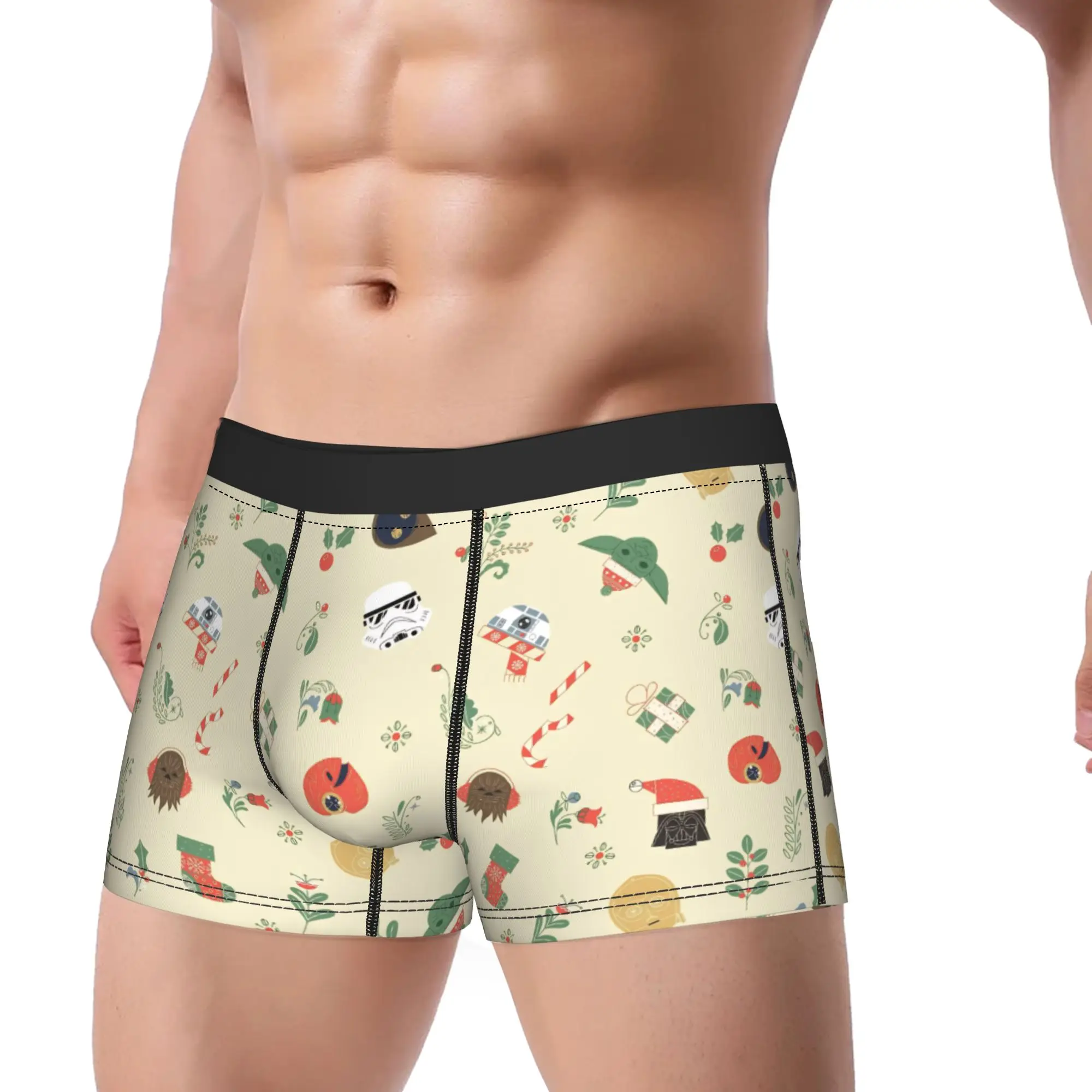 

Baby Yoda Man Underwear StarWars Boxer Briefs Shorts Panties Funny Breathable Underpants for Homme Plus Size