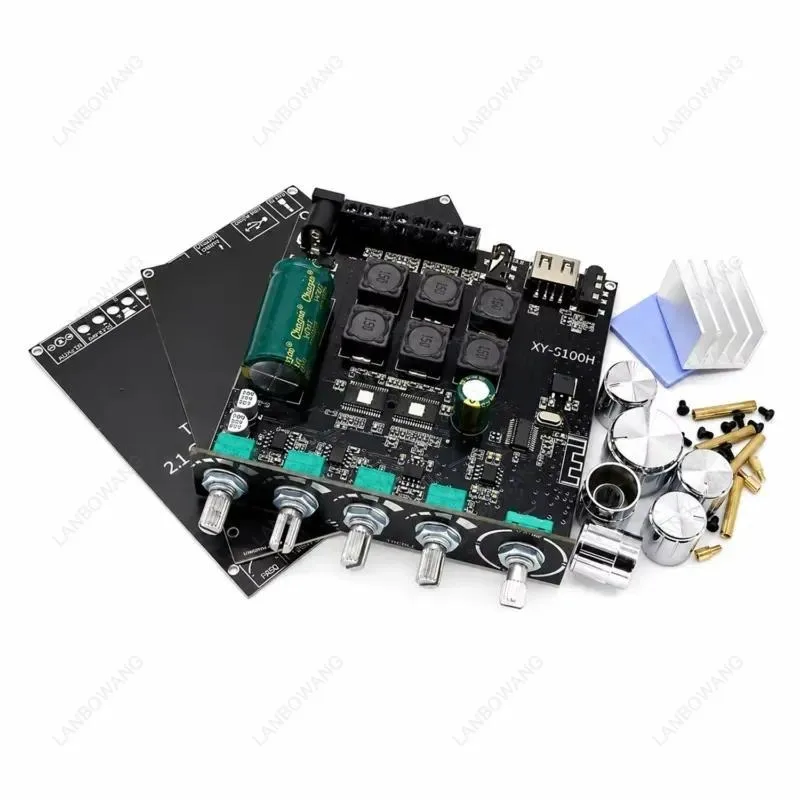 DIY 2.1 Channel Bluetooth 5.0 Audio Amplifier Board XY-S100H, TPA3116D2, 50W*2 + 100W Subwoofer Module