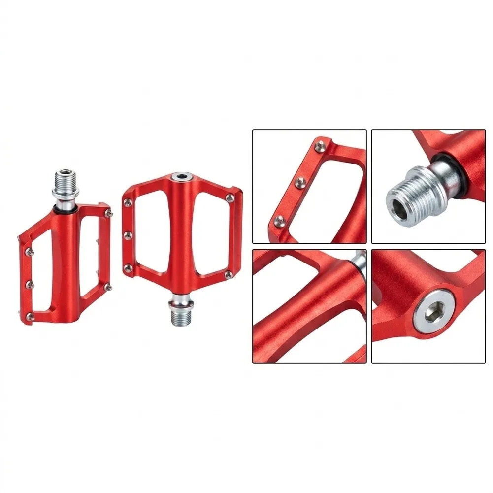 Lightweight Aluminum Alloy Bicycle Pedals For DU Bearing Wide Platform For Mountain Road Folding Bikes Cycling Components Parts