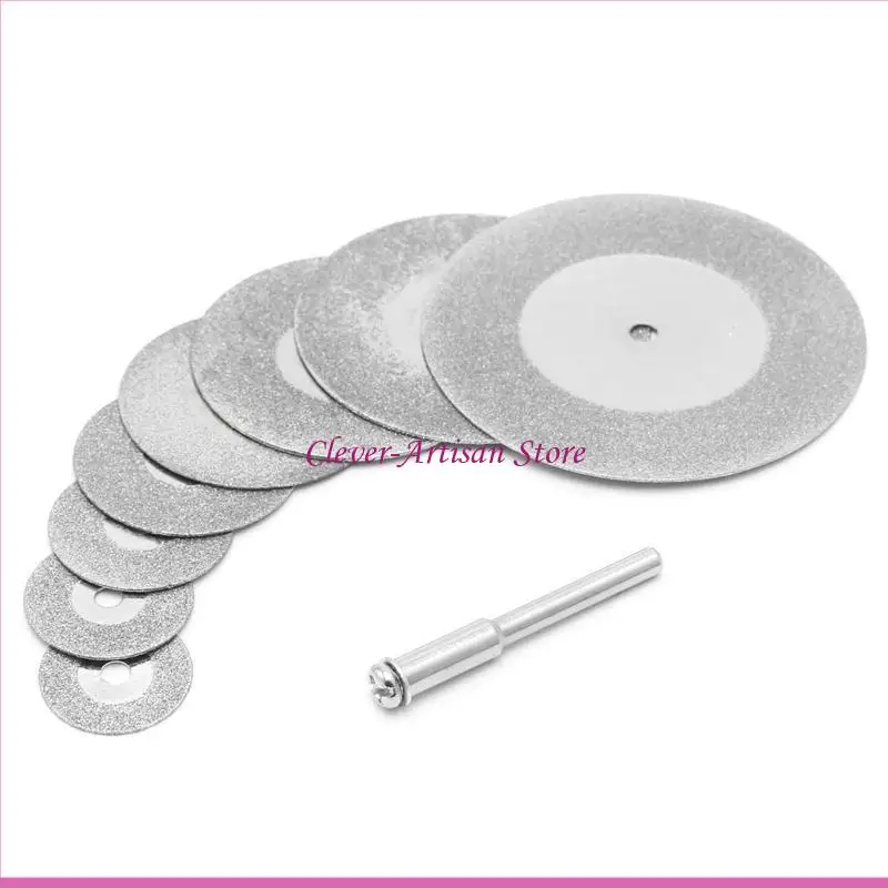 E06B 5pcs 16/18/20/25/30/35/40/50mm Diamonte Cutting Discs & Drill Bit Shank