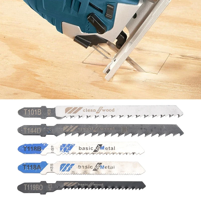 20 ชิ้นชุดใบเลื่อยจิ๊กซอว์เปลี่ยนชุดใบเลื่อยจิ๊กซอว์สําหรับตัดไม้และโลหะ