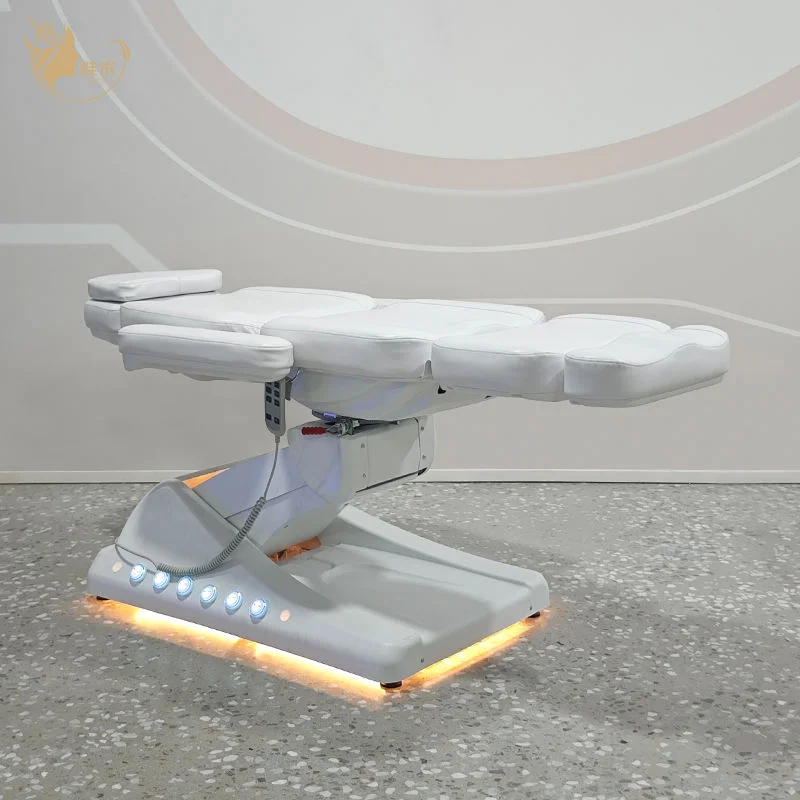 Electric Massage Table Metal Frame Synthetic Leather Upholstery Adjustable Spa Bed For Professional Beauty Salon Therapy Room