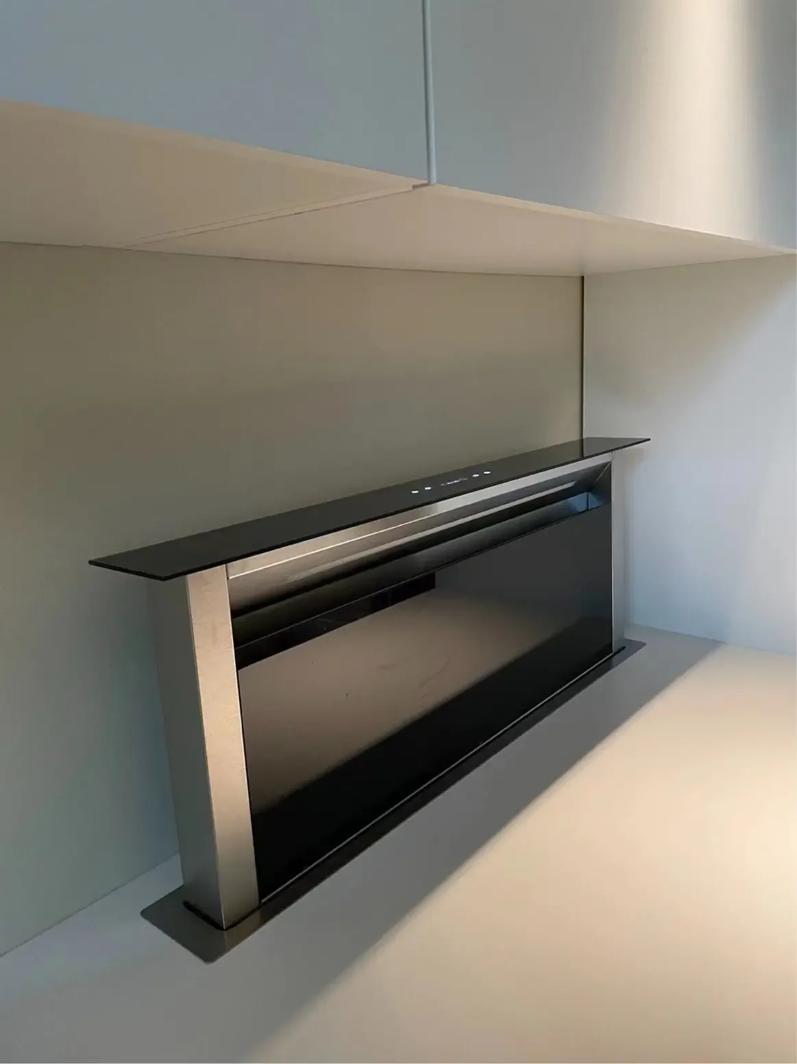 Lift range hood, built-in style, internal circulation and exhaust duct, aluminum filter+activated carbon filter