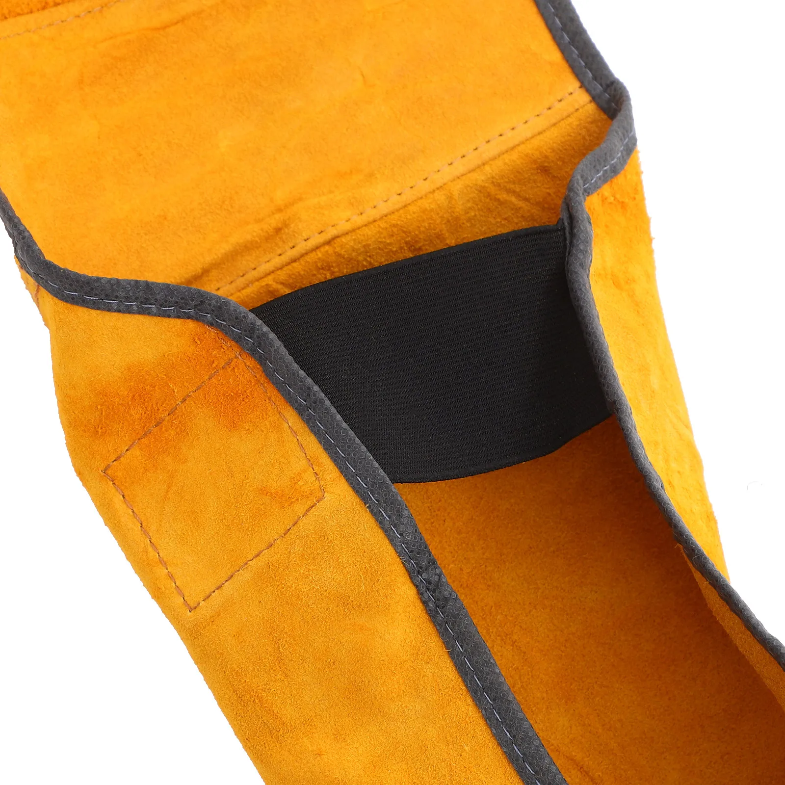 

1 Pair Cowhide Knee Pads Anti-scald Welding Leg Protectors Khaki Color Random Heat Resistant Electric Welding Spat