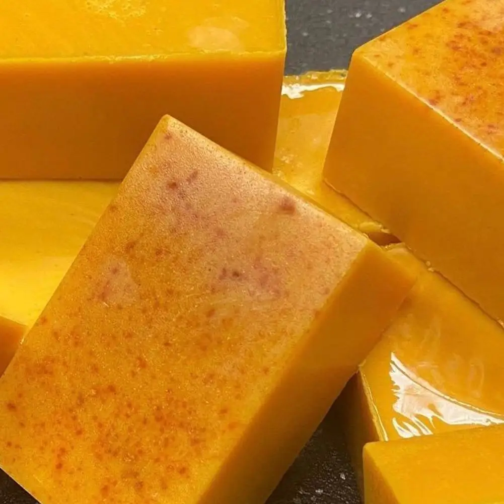 Turmeric Lemon Cleansing Soap Face Fade Dark Spots Acne Marks Brighten Skin Remove Dull Whitening Moisturizing Body Soap