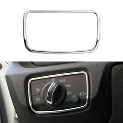 Stainless Steel Car Head Light Switch Panel Frame Cover Sticker for Audi A3 8V 2014 2015 2016 2017 2018 2019 LHD Accessories