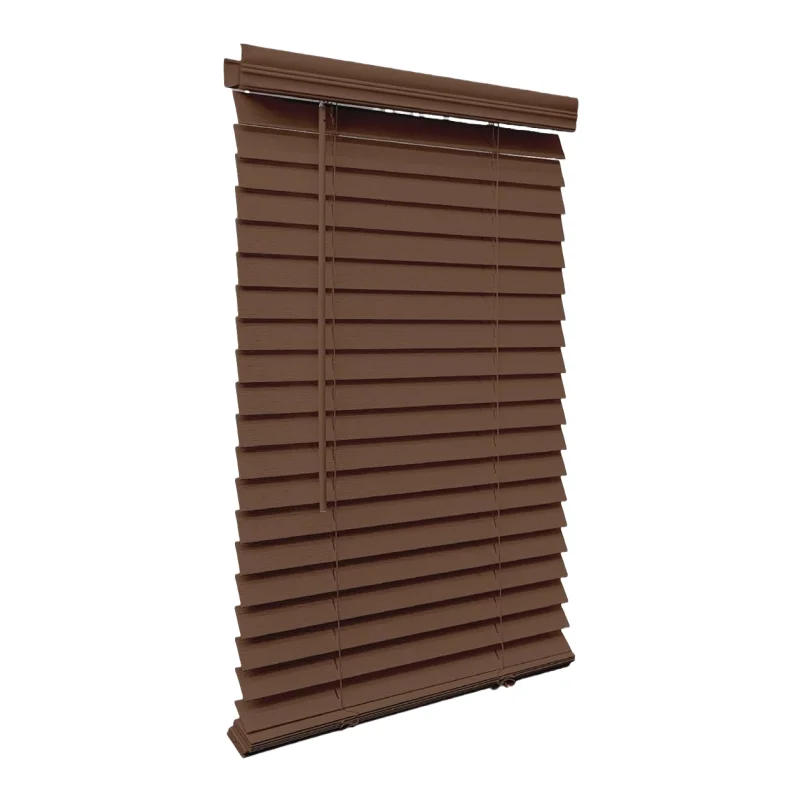 Eco-Friendly Anti-UV Protection Manual Cordless 2 Inches Solid Wooden Blinds for Window