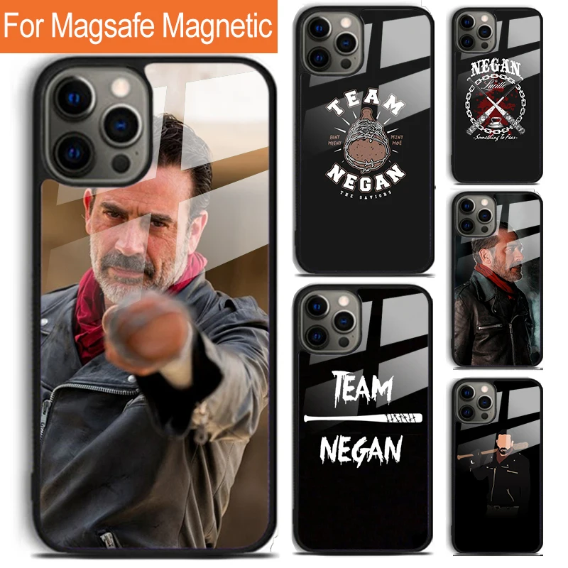 The Walking Dead Negan Skin Phone Case For iPhone 16 15 14 13 12 11 Pro Max Plus Magsafe Magnetic Wireless Charging Cover