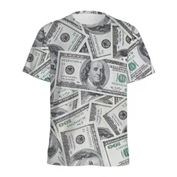 Fashion US Dollar 3D Printed T-shirt Men Summer Casual O-Neck Short Sleeve Money Graphic Tees Loose Pullover Tops T Shirts