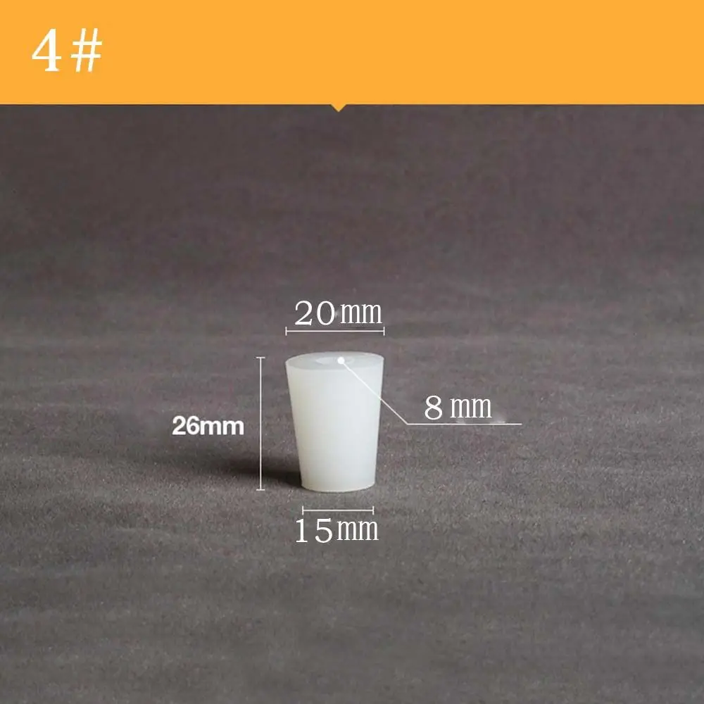 Hollow Wide Mouth Bottle Conical Silicone Fermenter Cover Silicone Plug Test Tube Bottle Stopper