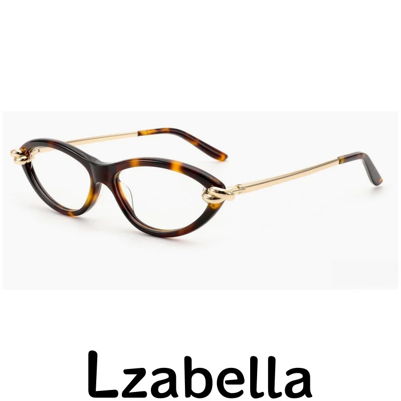 Lzabella New Hot Sale TR90 Women's Cat Eyeglasses Frame Retro Fashion Trend Exquisite Elegant High Quality Glasses QJ1722