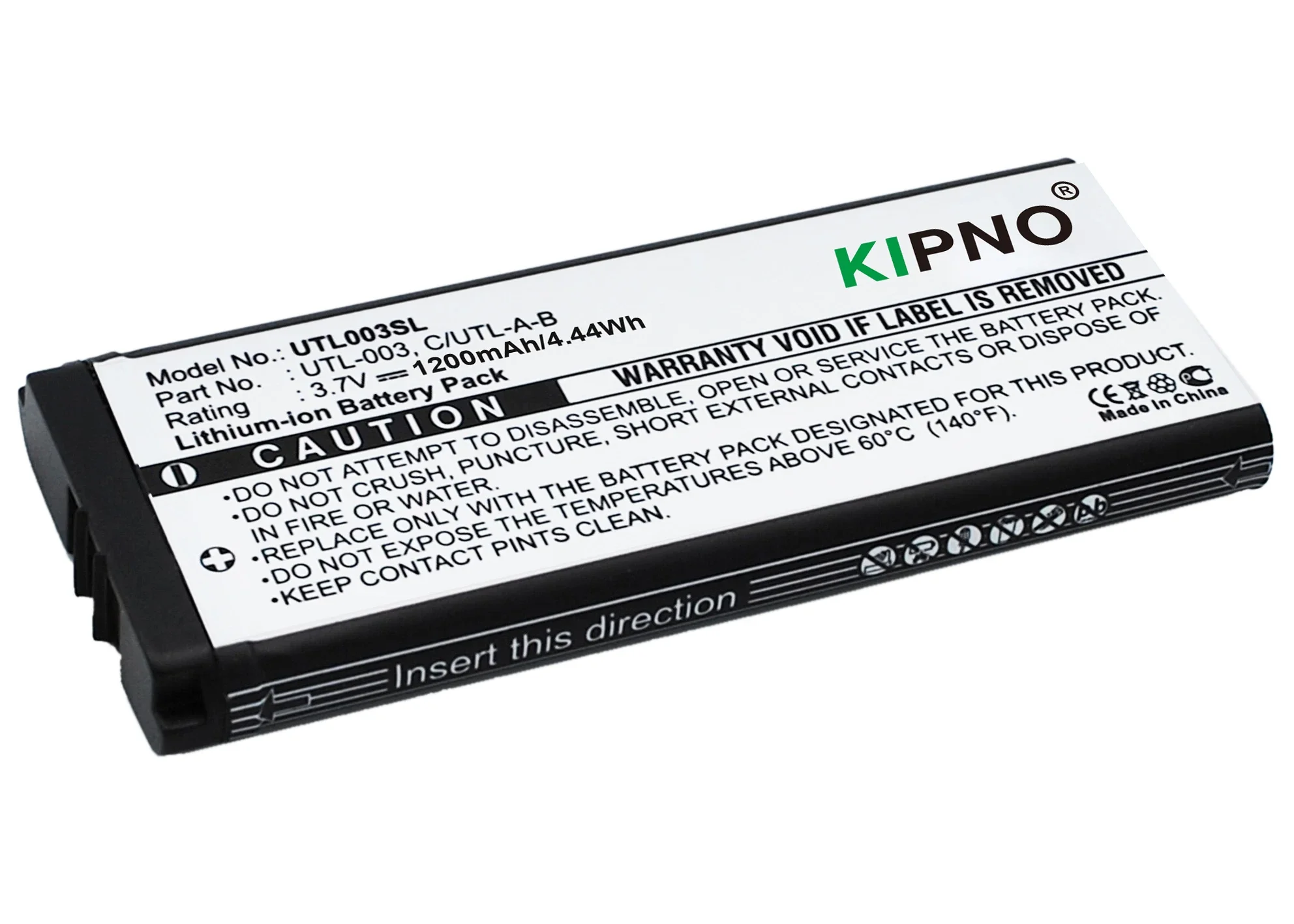 KIPNO 1200mAh 3.7V Battery C/UTL-A-BP UTL-003 Compatible with Nintendo DS XL DSi LL DSi XL UTL-001