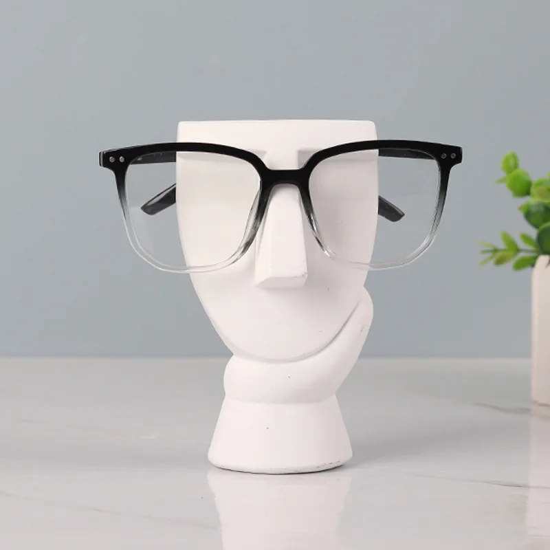 Figure Sculpture Fun Glasses Storage Rack, Optical Store Display Stand, Home Sculpture Decoration