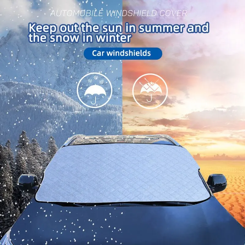 Front Windshield Sunshade Car Anti-exposure Heat Insulation Anti-snow Anti-icing Cover Front Parasol Window Car Clothing Cover image 3