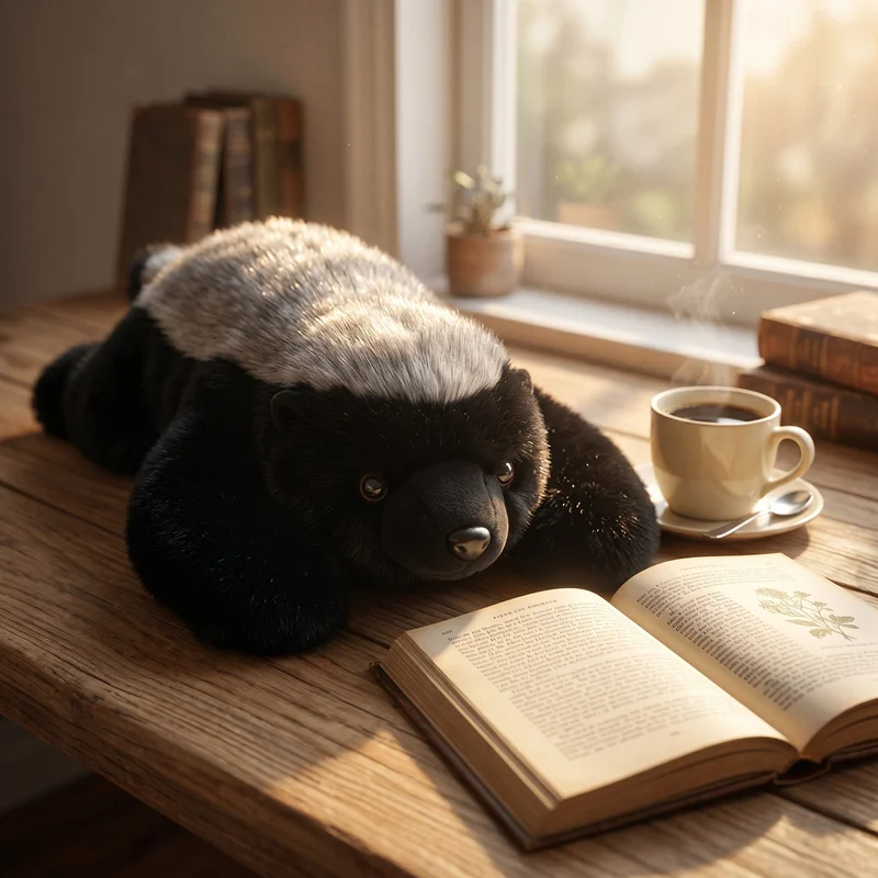 

Large Size Lifelike Honey Badger Plush Toy Cartoon Skunk Doll Soft Stuffed Animal Pillow for Kids Birthday Gift