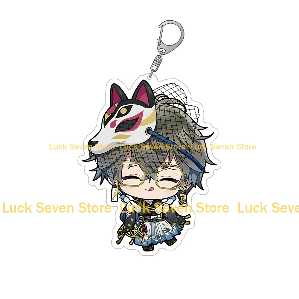 Lucky Seven Store NIJISANJI EN x OU-EN Official new cute anime peripheral acrylic keychain Bag pendant Boys  girls holiday gift