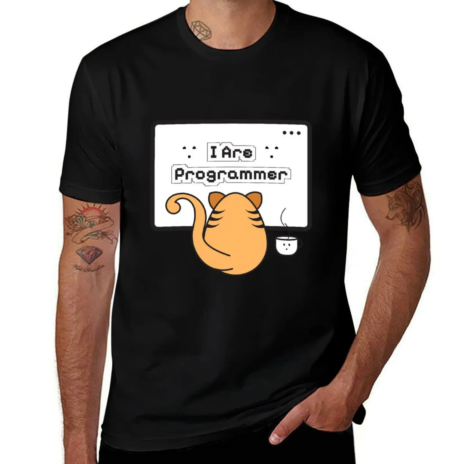 

I Are Programmer Funny Cat Meme – Cute Coding Coffee Design T-Shirt Aesthetic clothing fashion shirts mens t shirt graphic