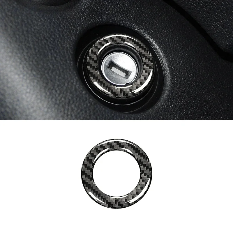 

For 2009-2016 Volkswagen Scirocco Carbon Fiber Interior Retrofit Start Ignition Switch Decorative Frame Sticker Accessories