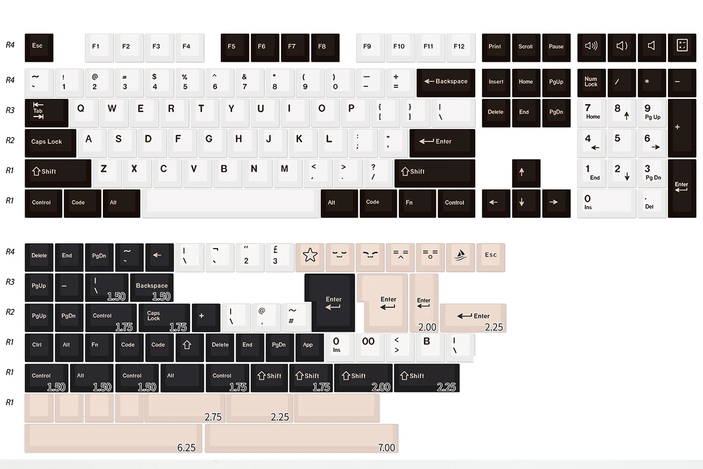 173 Keys/set GMK Olivia Keycaps ABS Double Shot Key Caps Cherry 