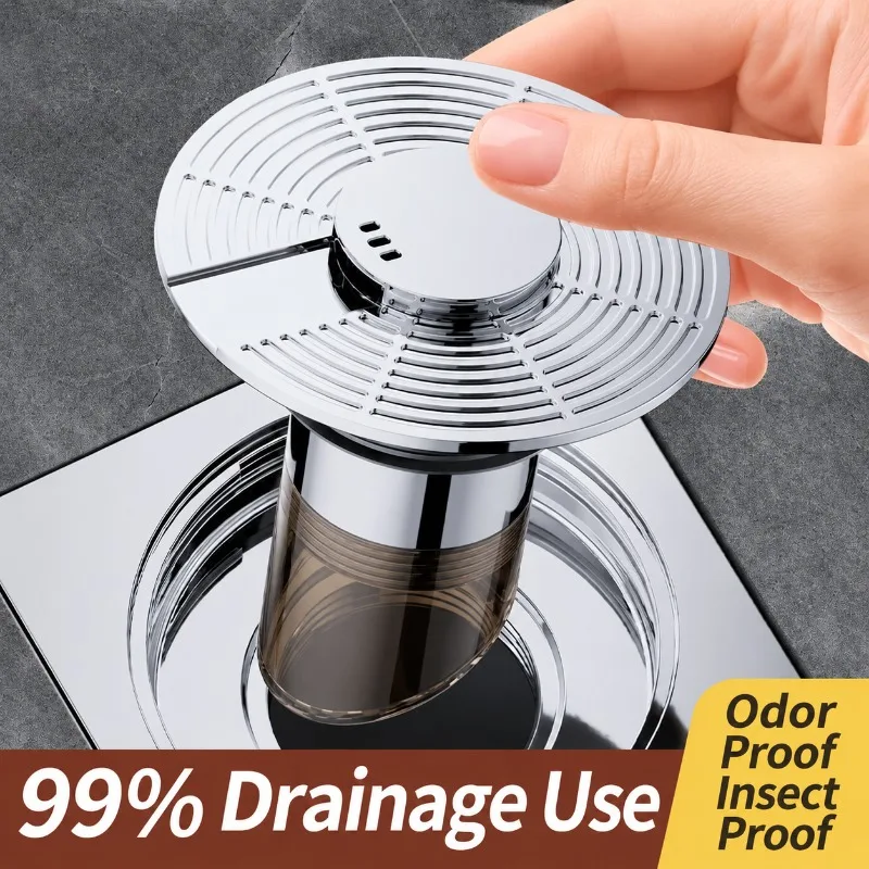 Automatic Water Floating Floor Drain Extended Core Check Valve Bathroom Sewer Pipe Anti-Backflow Deodorizing Plumbing Accessory