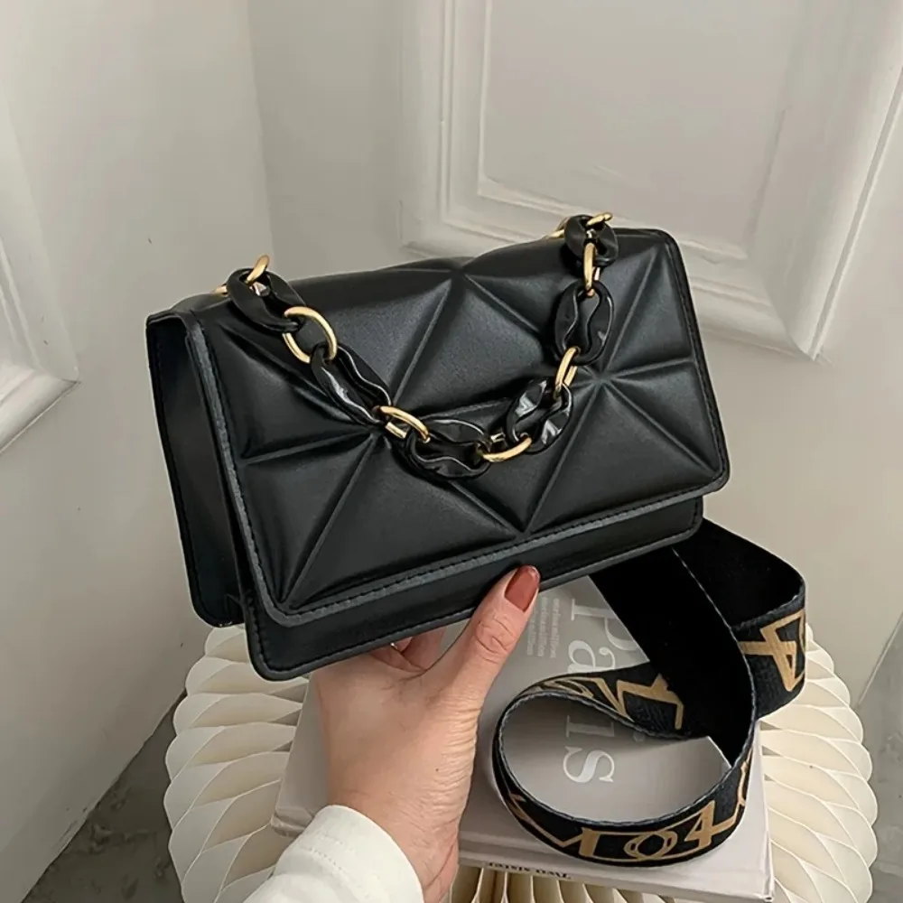 Large Capacity Shoulder Bag Women Female Fashion Casual Handbags PU Leather Crossobdy Clutch Flap Bag Streetwear Accessory