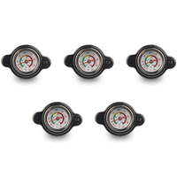 5X High Pressure Radiator Cap with Temperature Gauge, 1.8 Bar Radiator Cap 25.6Psi for Honda, Kawasaki, Suzuki, Yamaha