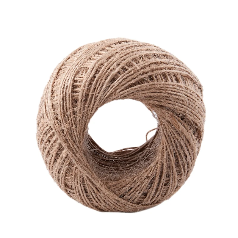 100M 1mm Natural Textured Hessian Jute Twine String Tag Label Hang Rope Wedding Home Woven Decorative DIY Crafts