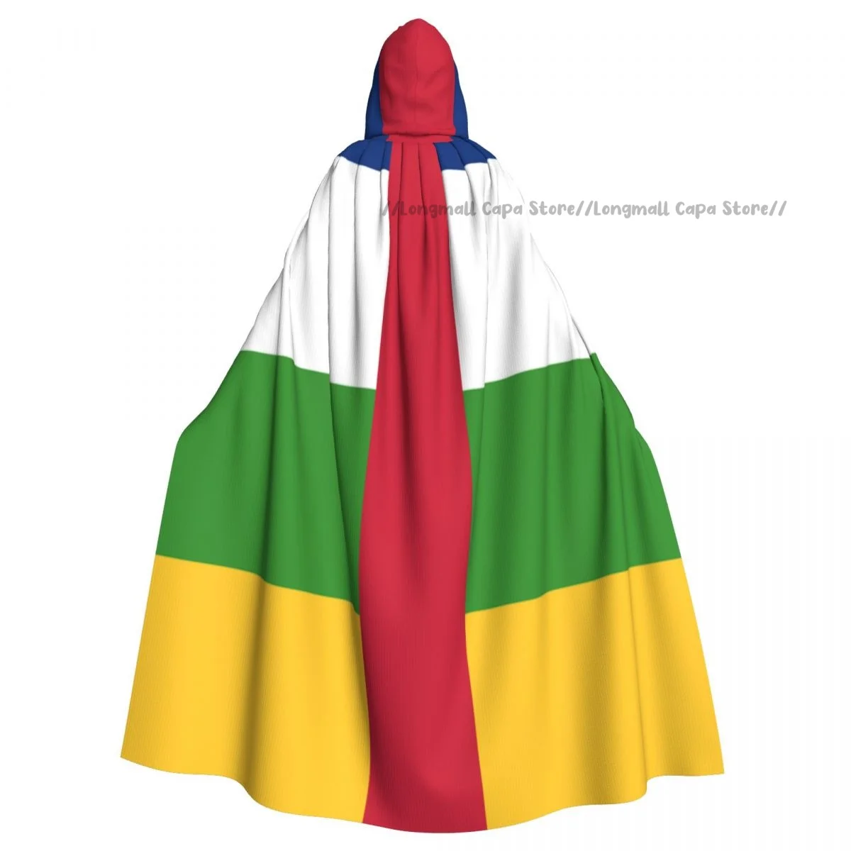 Flag Of The Central African Republic Hooded Cloak Coat Halloween Cosplay Costume Vampire Devil Wizard Cape Gown Party