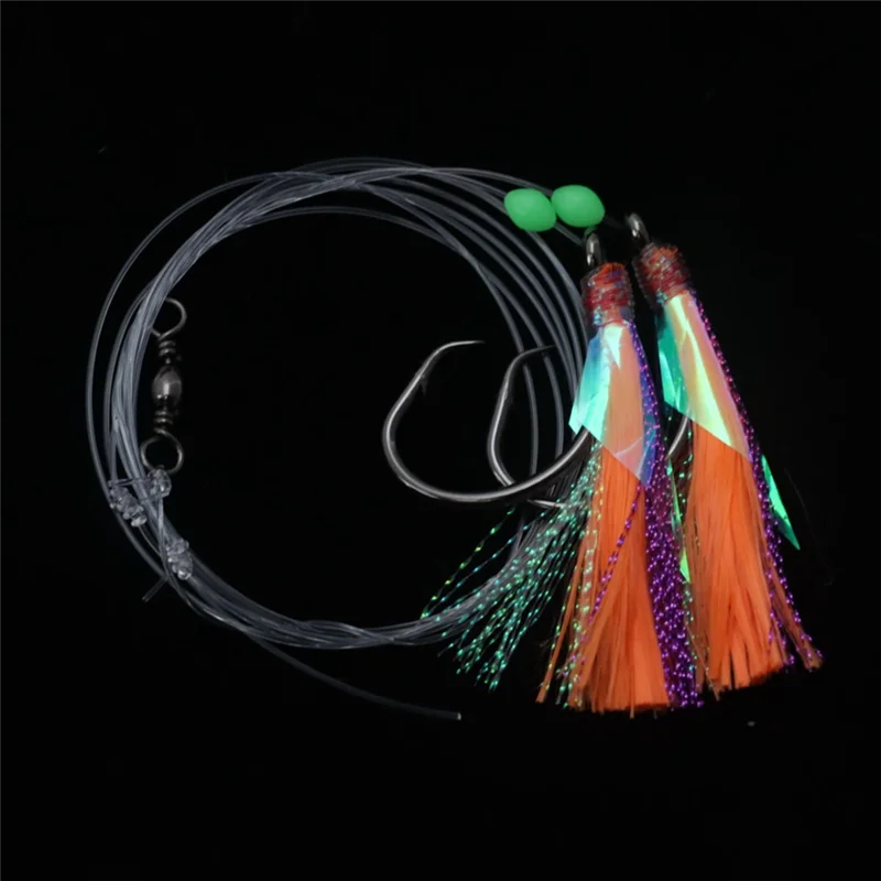 -ABHW サビキリグ 8/0 ルアー ベイトリグ、グローフ - Saltwater Fishing Hook のレビューと価格