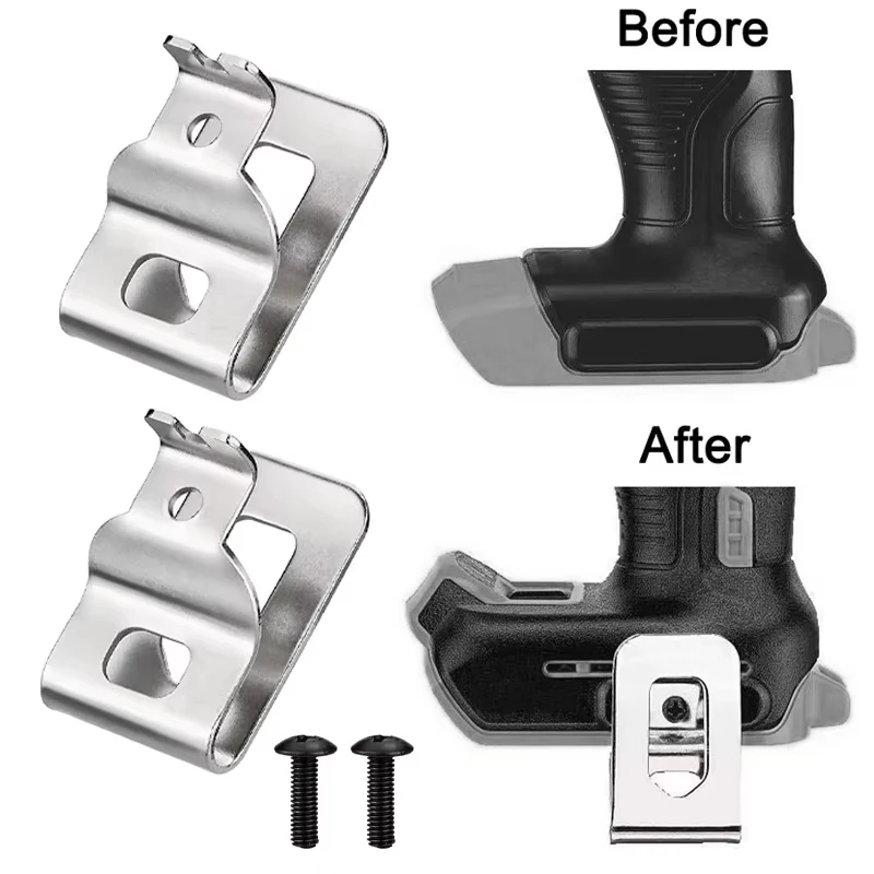 1/2PCS Stainless Steel Belt Clip Hook for Dewalt 20V Drill Driver Power Tools N268241 N169778 N086039 DCD980 DCD985 DCD780