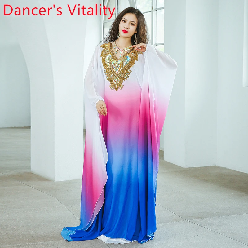 Belly Dance Performance Clothes Bellydance Khaleegy Robe for Women Dance Wear Hair Swing Dress Oriental Dance Clothing Robe