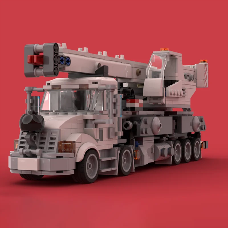 Moc Building Bricks Heavy Utility Crane Truck Model Technology Modular Blocks Christmas Toys DIY City Cars Sets Assembly Gifts