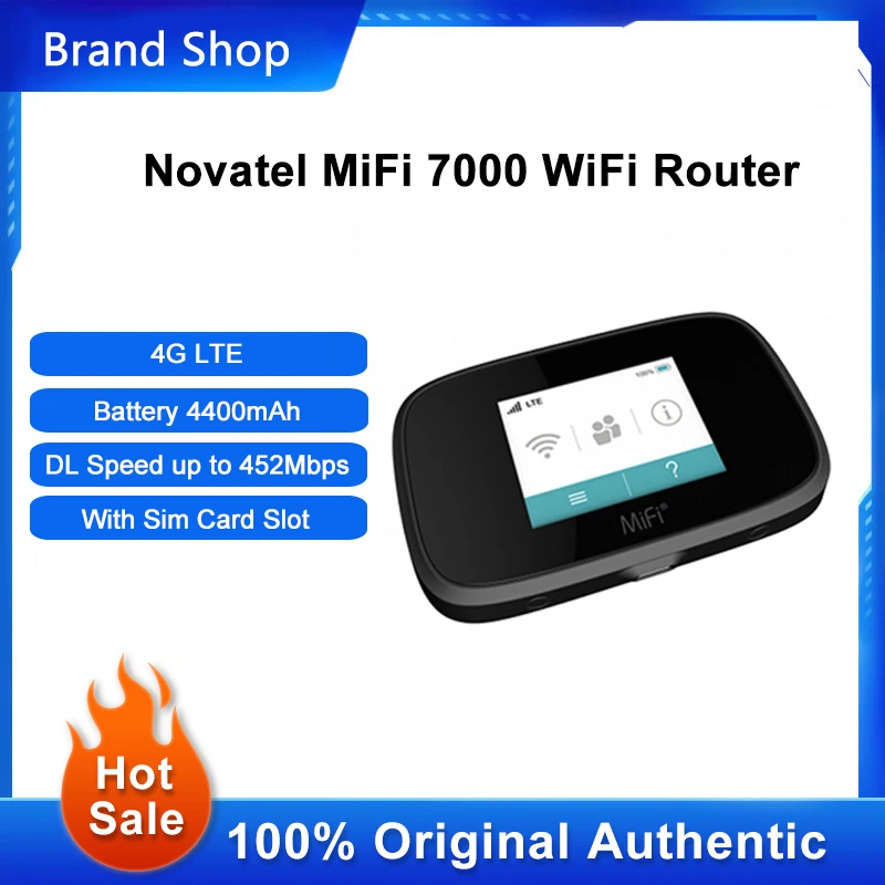 Novatel MiFi 7000 WiFi Router Portable Mini 4G Unlocked LTE Hotspots Pocket With Sim Card Unlimited Internet For Outdoor Home