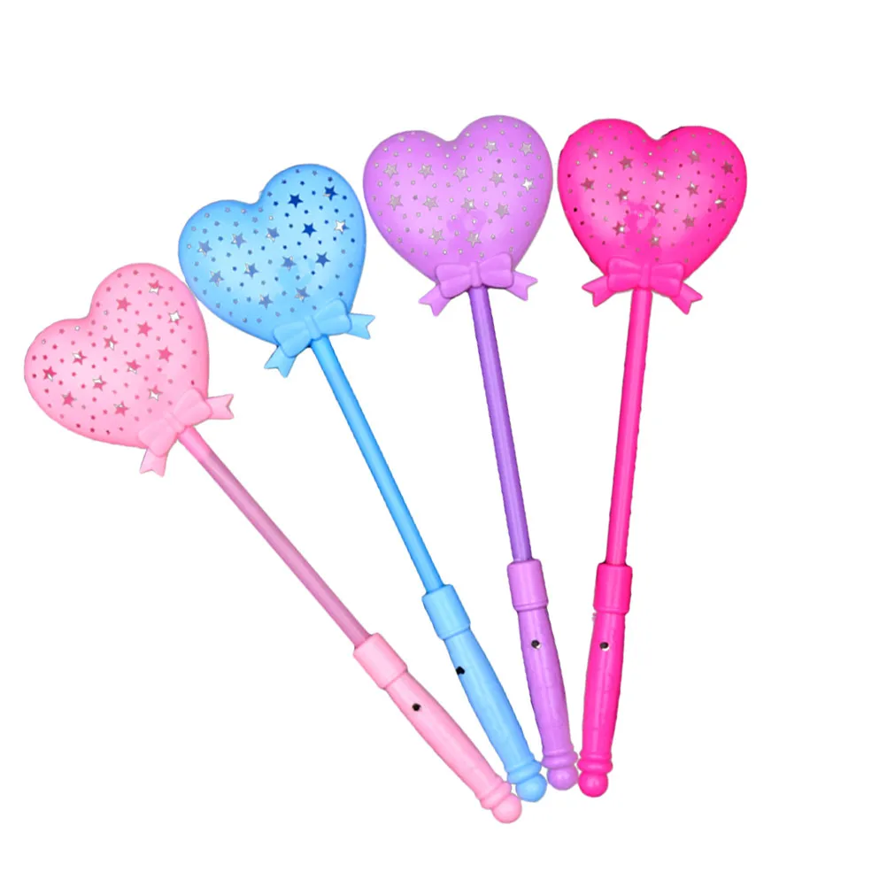 5Pcs Love Heart Glow Sticks Eco-Friendly Concert Light Sticks for Parties Festivals Christmas New Year Outdoor Activities
