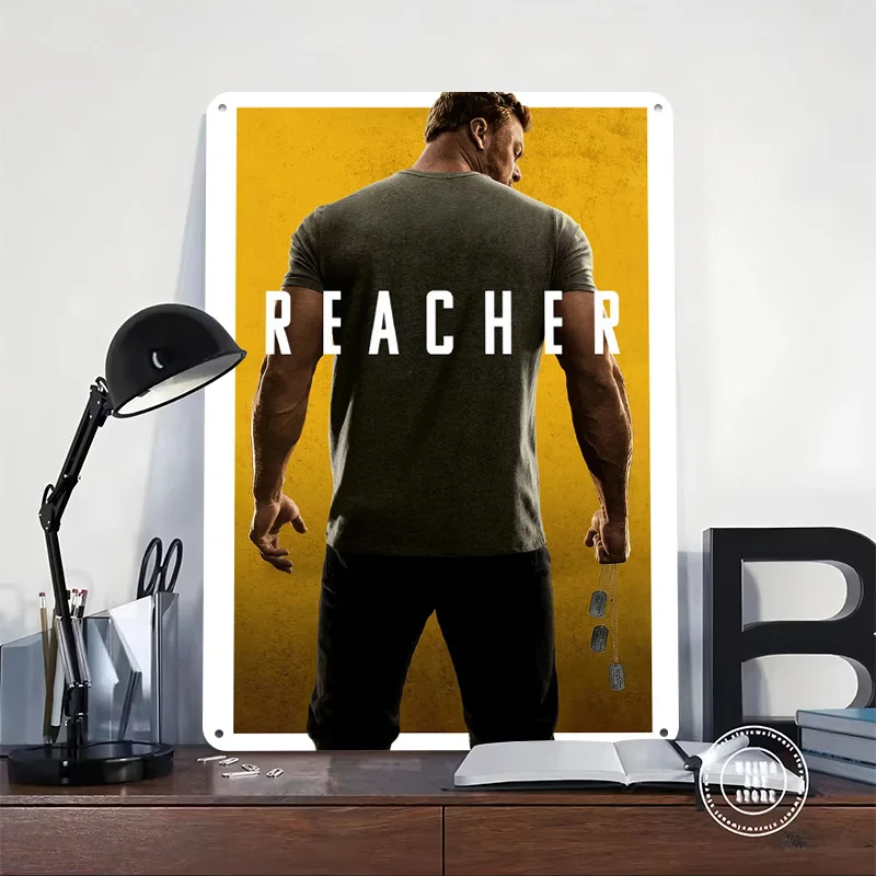 Reacher TV Series Metal Poster Perfect Gift for Fans Lovers Personalized Wall Art Metal Sign for Garage Accessories Office Decor