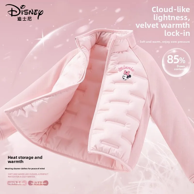 

Disney Girls' 2025 Light Down Jacket, Warm Thin Winter Coat & Uniform Inner Layer