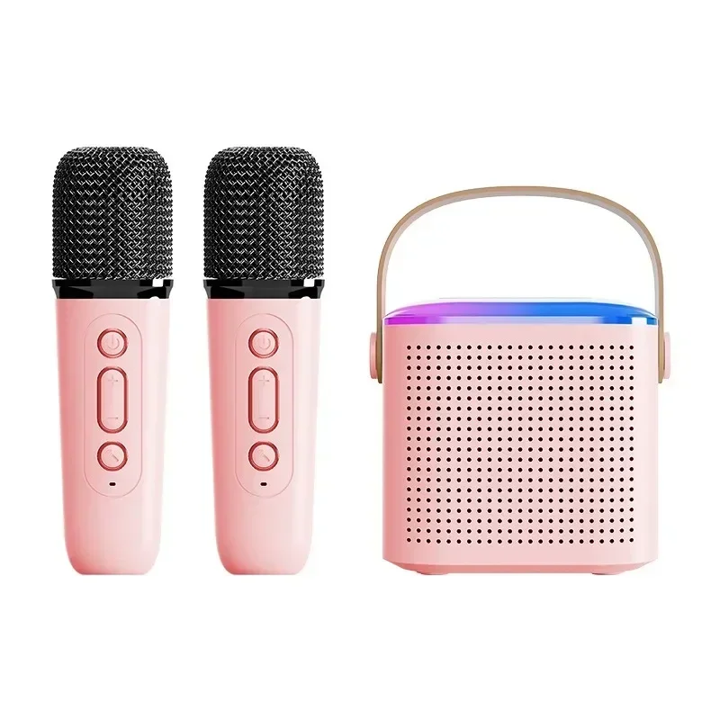 

For Y1 Karaoke Machine Portable Bluetooth 5.3 Speaker 2 Wireless Microphones LED Music Rhythm Light Home Family Singing Machine