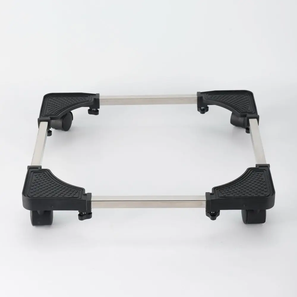 Adjustable Universal Wheel Mobile Rack 4 Locking Wheels Retractable Washing Machine Holder Strong Load-bearing Non-slip