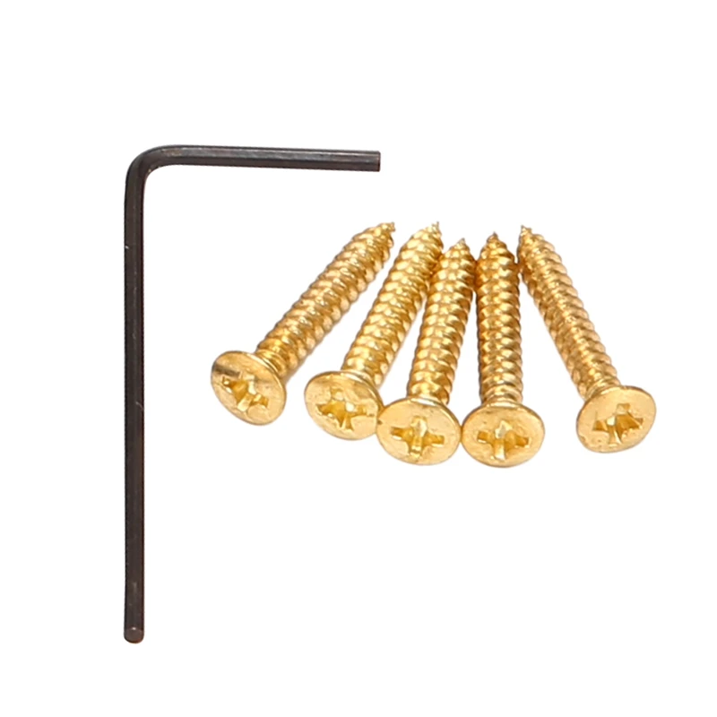 6 أسطوانة سرج 6 أوتار همبوكر جيتار جسر لتيلي تليكستر جيتار (ذهبي)