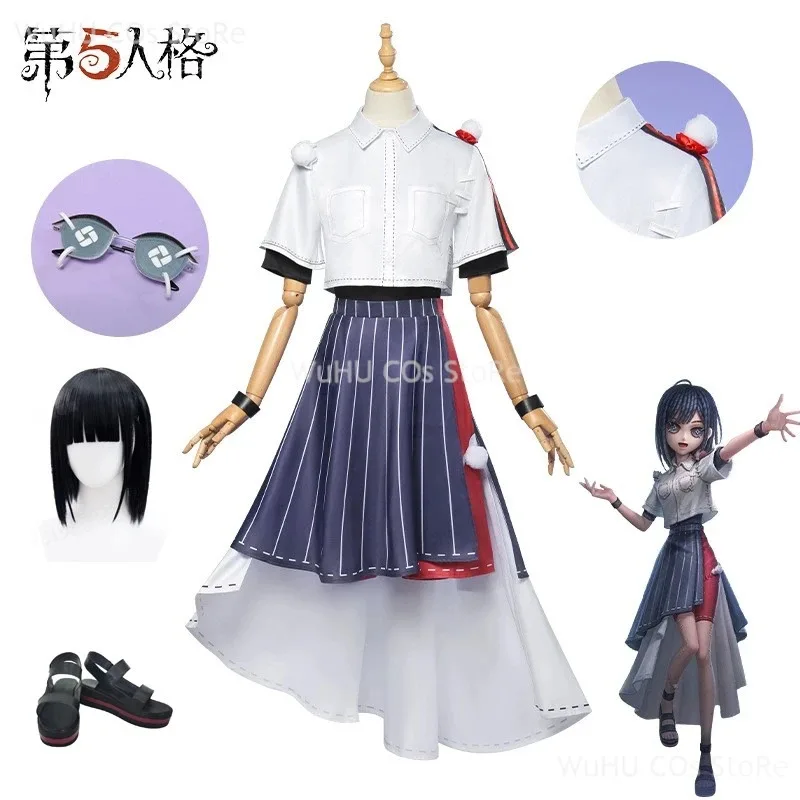 Anime Time Agent X Identity Ⅴ Qiao Ling 코스프레 의상 드레스 Cheng Xiaoshi 여성 할로윈 파티 복장 Wigc;8,k'5;h.