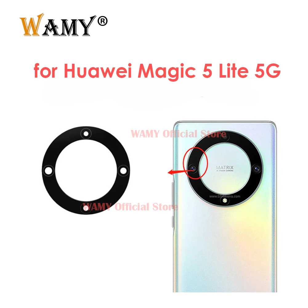 WAMY New Rear Back Camera Glass Lens For Huawei Magic5 Lite /Magic 5 Lite 5G With Adhesive Glue