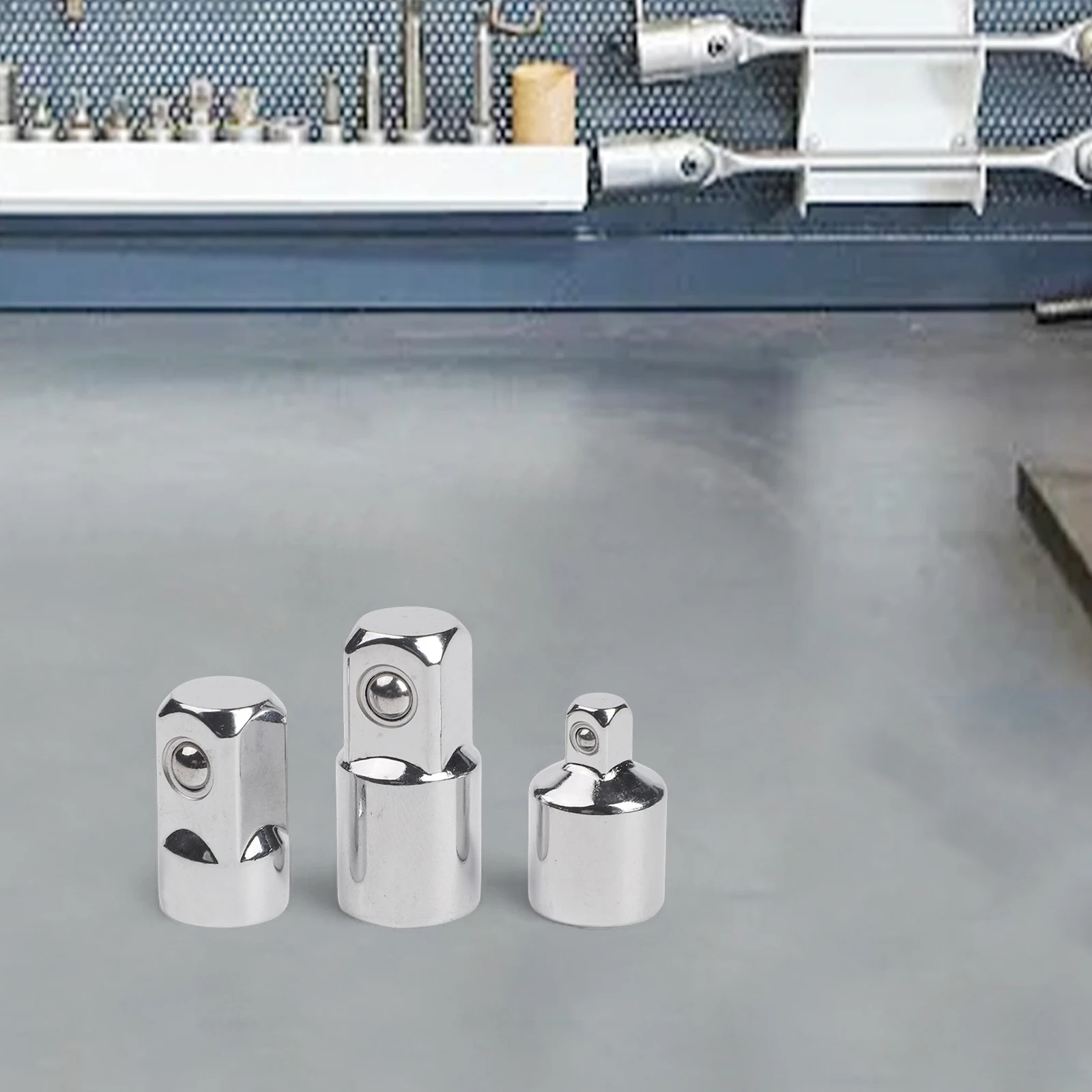 

Sturdy 3PCS Chrome Vanadium Socket Adapter Set for Drive Conversions Suitable for 1/4 3/8 and 1/2 Inch Applications