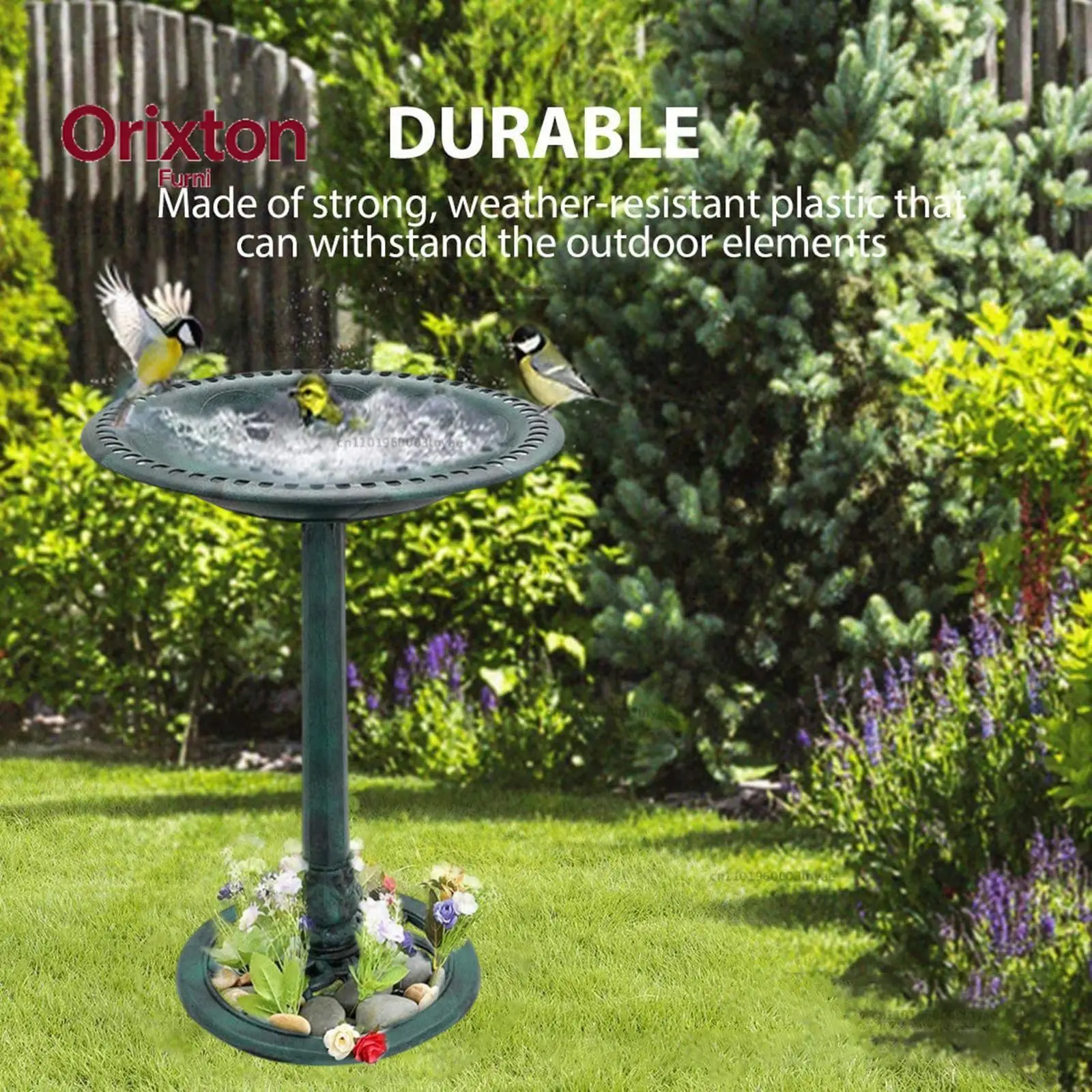 Outdoor Bird Design Rustic Standing Decoration Weather Resistant Lightweight