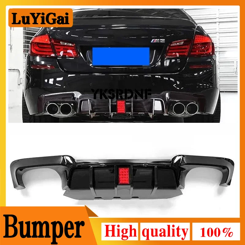 Car Rear Bumper Lip Spoiler Diffuser Guard Exhaust Plate Splitter For BMW F10 F11 528 535 540 M-Tech 2011-2016