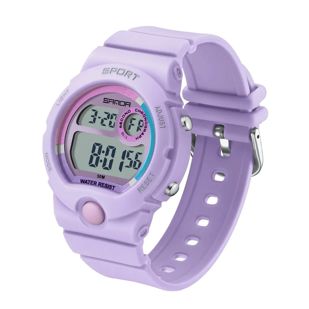 

Sanda 2022 New Casual Women's Watches Waterproof Fashion Digital Watch Women Wristwatches For Female Clock Relogio Feminino 6035