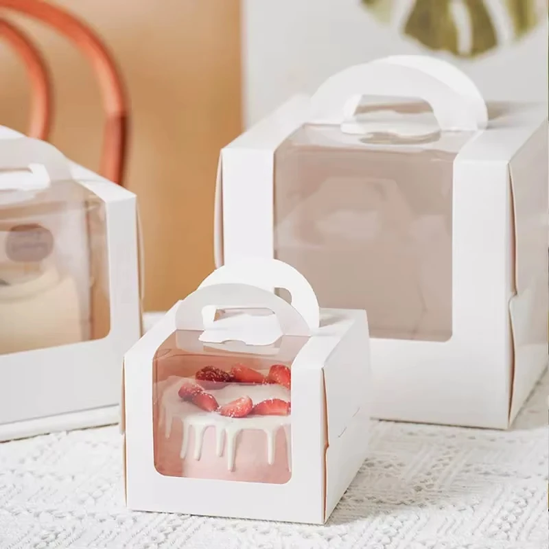 4-inch cake packaging box, candy biscuit box, birthday party, wedding Valentine's Day cake gift packaging box, gift cake tray