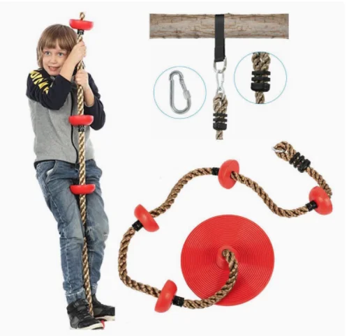 Columpio de escalada de seguridad para niños, columpios colgantes para interiores, cuerda de escalada al aire libre, juguete deportivo, entrenamiento físico para niños