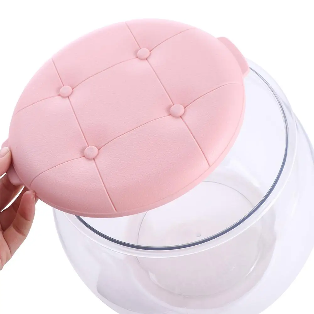 Easy Clean Transparent Storage Box Stool Portable Creative Plastic Round Stool Multipurpose Children